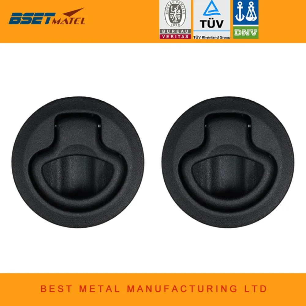 2 Pieces Black Non locking Flush Boat marine Latch Flush Pull Latches