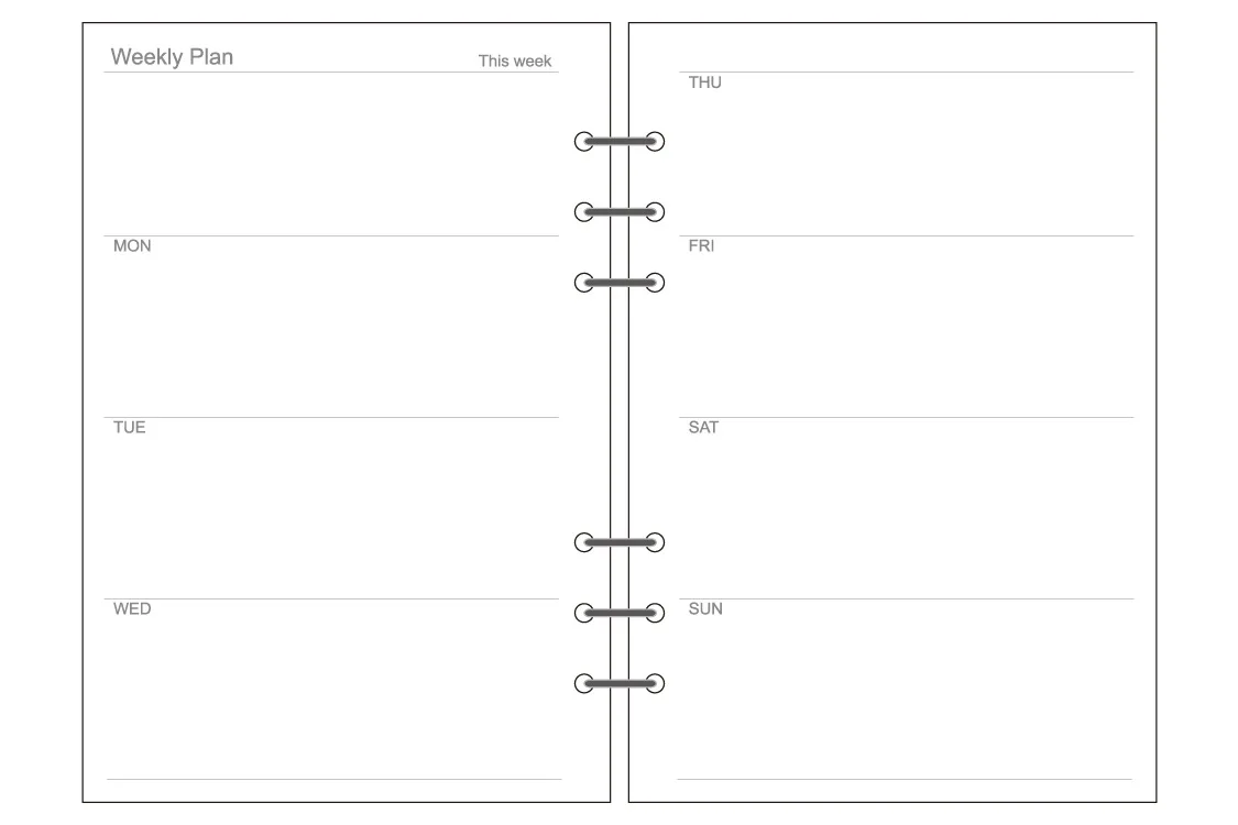 Блокнот с 6 отверстиями, сменные листы, A5, A6, A7, ежедневник, спираль, внутренние страницы, аксессуары для дневника
