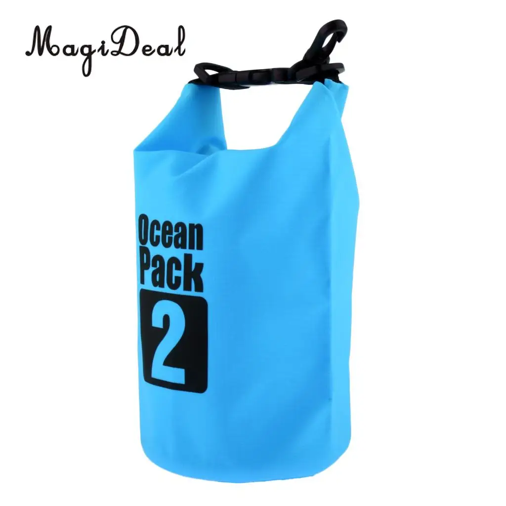 MagiDeal 2L PVC Waterproof Dry Bag Sack for Canoe Kayak Boating Kayaking Floating Dinghy Fishing Surfing Camping Accessories