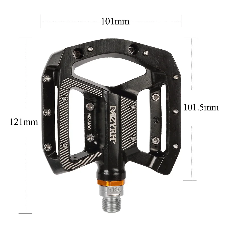 MZYRH M80 Mountain Bike Non-Slip Pedals Bicycle Pedals Aluminum Alloy Die-casting Pedals Mtb pedals Bike Accessories