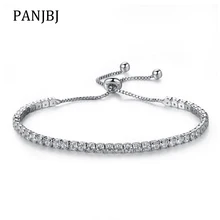 Роскошный Серебряный цвет черный зеленый синий белый AAA кубический циркон Кристалл Регулируемые браслеты подарок для женщин Pulseras Mujer ювелирные изделия