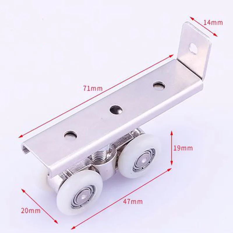 Rodillo de puerta corredera de casa la puerta de madera de la habitación colgando ruedas oso 50 KG para Hardware de muebles