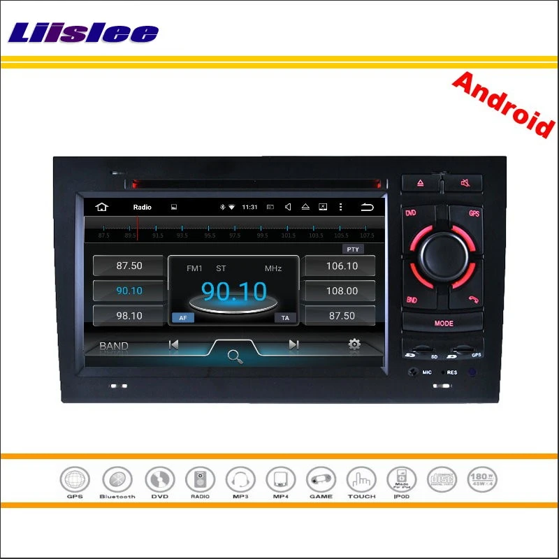 Clearance Liislee Car Android Multimedia For Audi A4 S4 RS4 2002~2008 Stereo Radio Video Audio CD DVD Player GPS Map NAV Navigation System 3