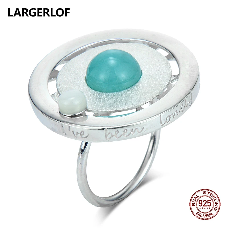 

LARGERLOF Ring Silver 925 Women Wedding rings Handmade 925 Silver Jewelry Vintage Ring Sterling Silver 925 RG45101