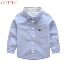Лидер продаж детские рубашки для мальчиков из хлопка Футболки с длинными рукавами Новые весенние повседневные детские школьные рубашки для мальчиков рубашка со сплошным верхом