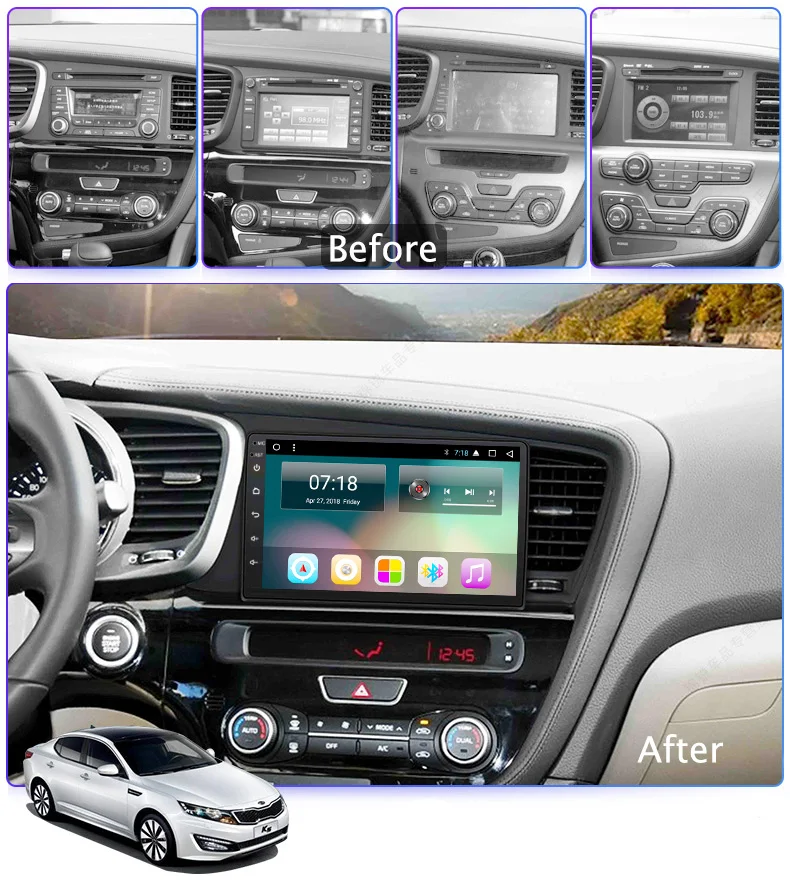 Clearance 9" 2.5D IPS Android 8.1 Car DVD GPS Player For Kia K5 2011 2012 2013 2014 2015 Car Radio Stereo Head Unit with Navigation 4