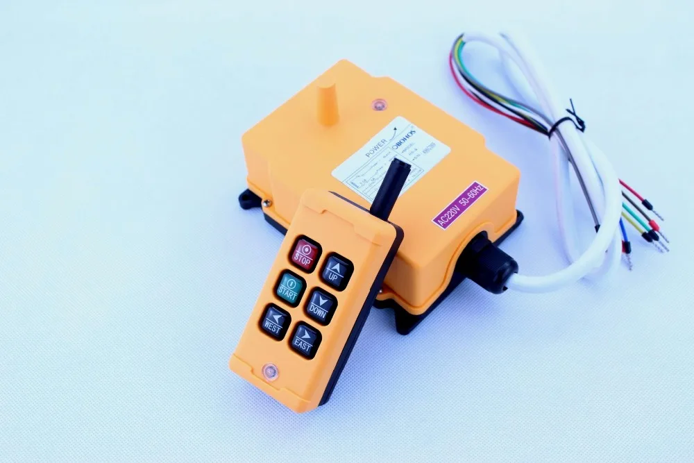 

Industrial Remote Control Crane Transmitter HS-6 6 keys receiver+transmitter DC12V 24V AC36V 110V 220V 380V