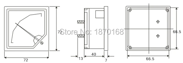 SQ-72 45-65 Гц частоты AC100V AC220V AC380V SQ72 аналоговый измеритель в панель 1,5 Класс точности тестер 72*72 мм