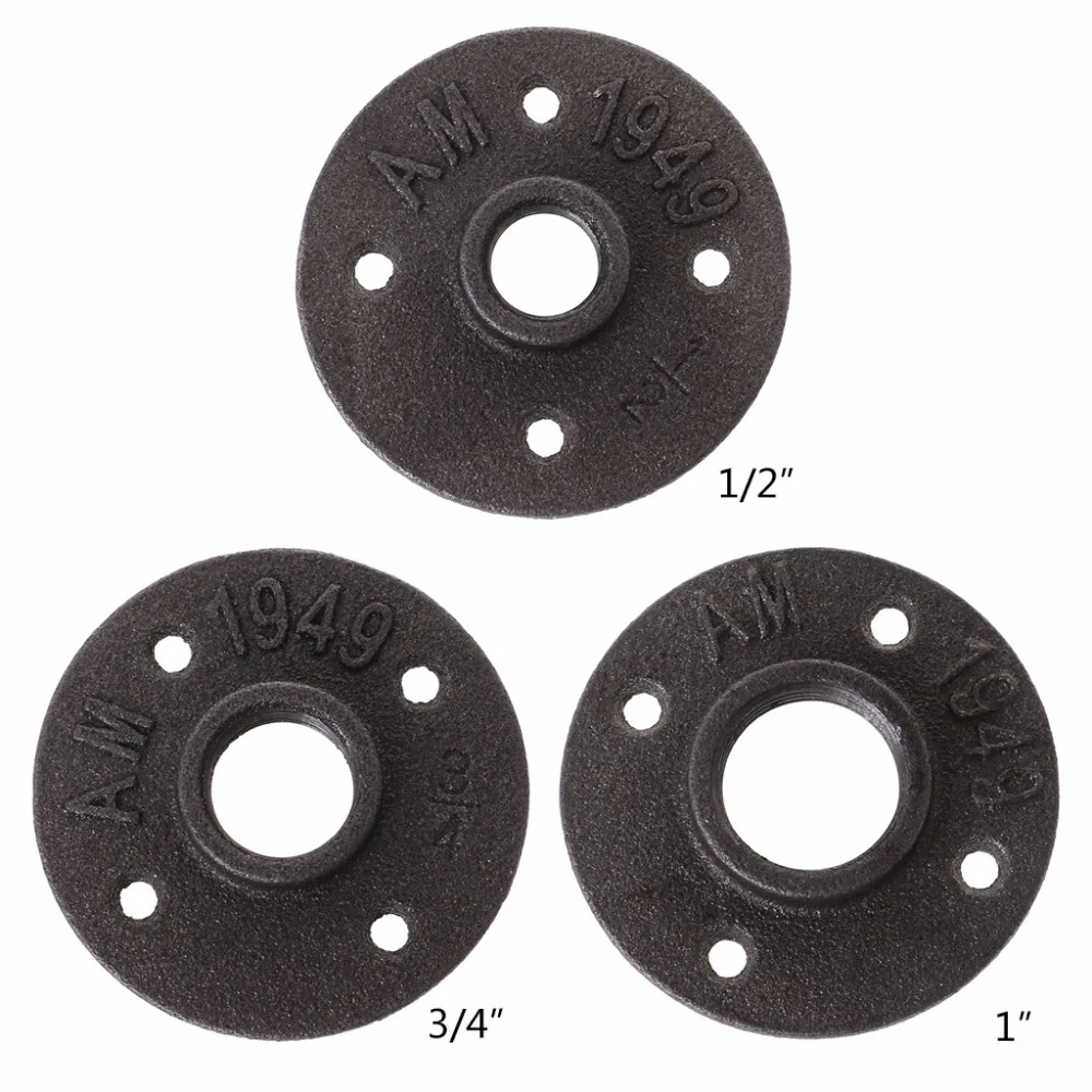 G1/" G3/4" G1 ковкий Железный напольный фланец с резьбой античный фиксированное Основание Настенный трубный фитинг