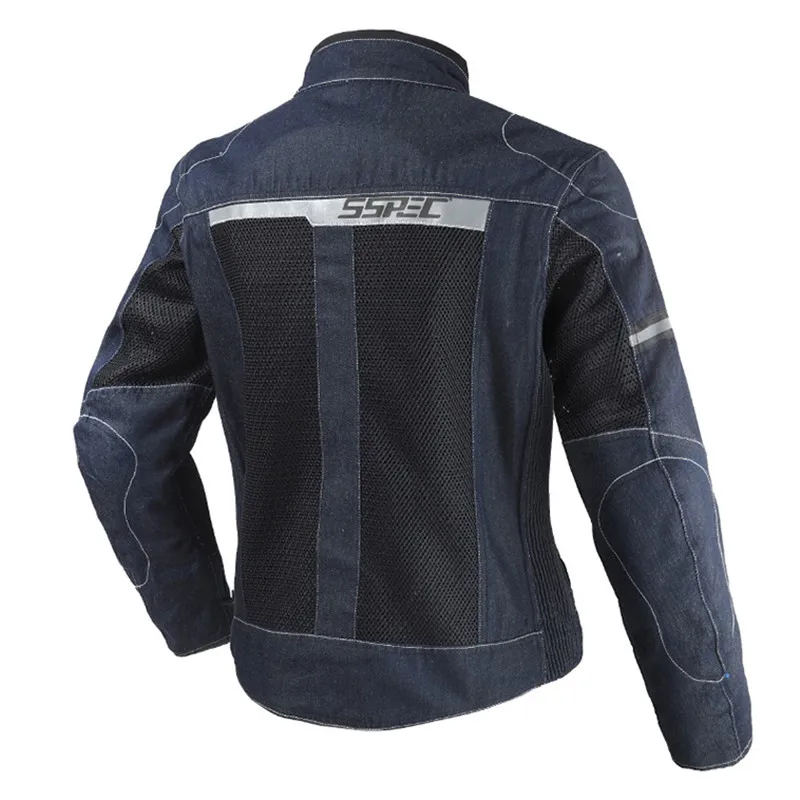 SSPEC гоночная мотоциклетная куртка Повседневная джинсовая Chaqueta Moto дышащая одежда