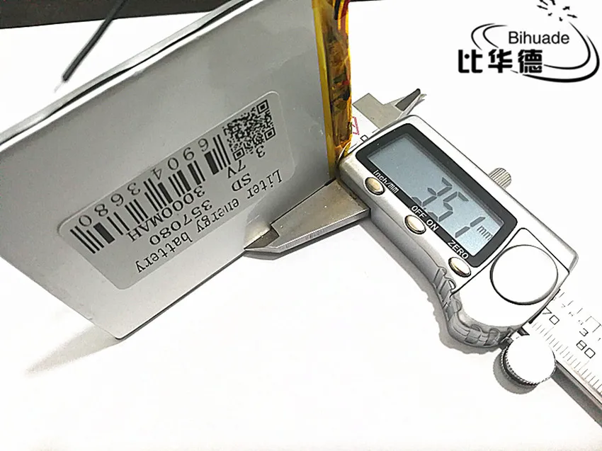 3,7 V 3000mah 6 дюймов с плоским панель солнечной батареи полимерный аккумулятор имеет встроенный зарядный аккумулятор 357080
