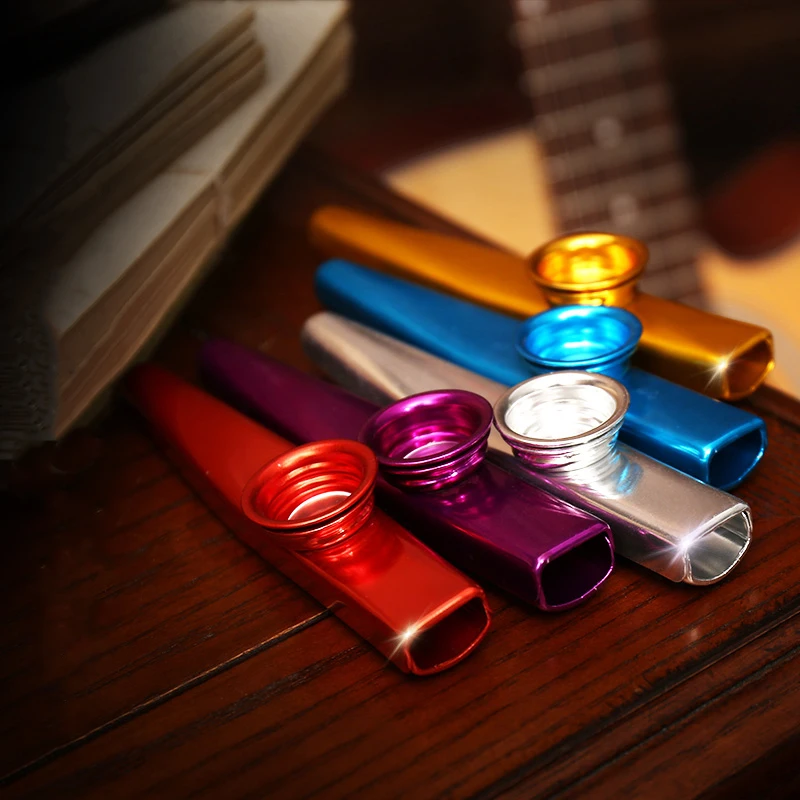 المعادن الذهبي المزمار الفم هارمونيكا الفلوت الاطفال حزب هدية كيد آلة موسيقية