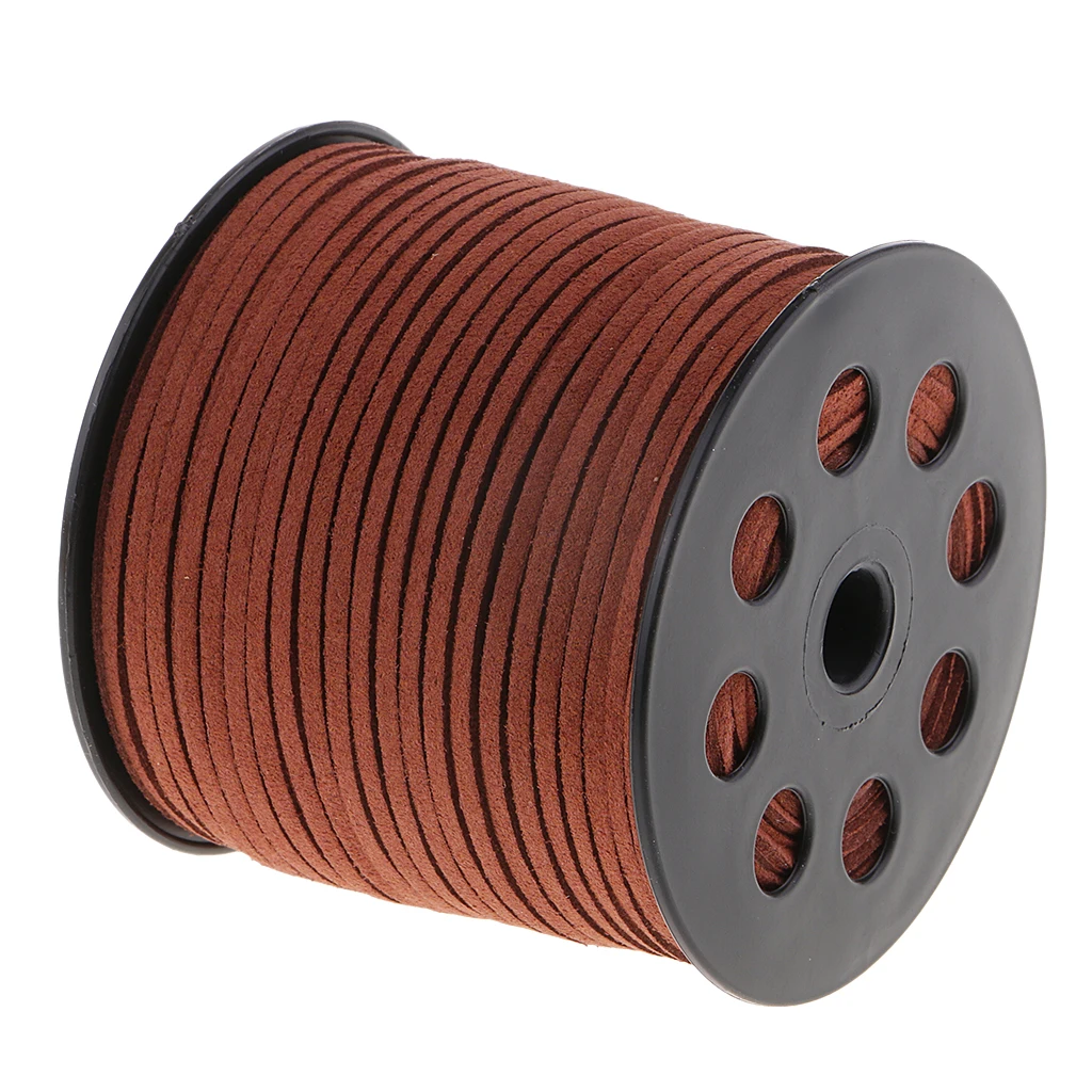 100 Yd Flat Velvet Faux Suede Cord Lace Leather DIY Jewellery Finding Crafts