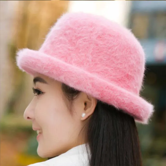 Women Female Bucket Hat Fedoras Cap 