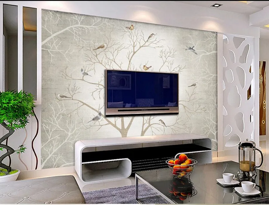 

Large mural papel de parede,European nostalgia Abstract flower and bird wallpaper,living room sofa TV wall bedroom 3d wallpaper