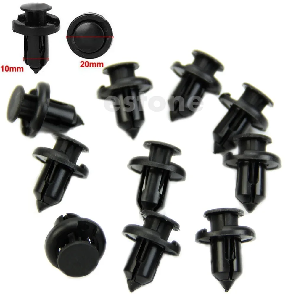 

10Pcs 10mm Bumper Fender Clips Retainer ForHonda Acura Plastic Screw Auto Car Fender Interior Panel
