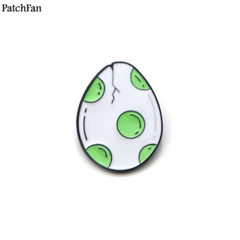 

20pcs/lot Patchfan Hatching Dinosaur super mario Yoshi Egg Zinc Enamel Pins for men kids Brooches para Shirt Jewelry Badge A0929