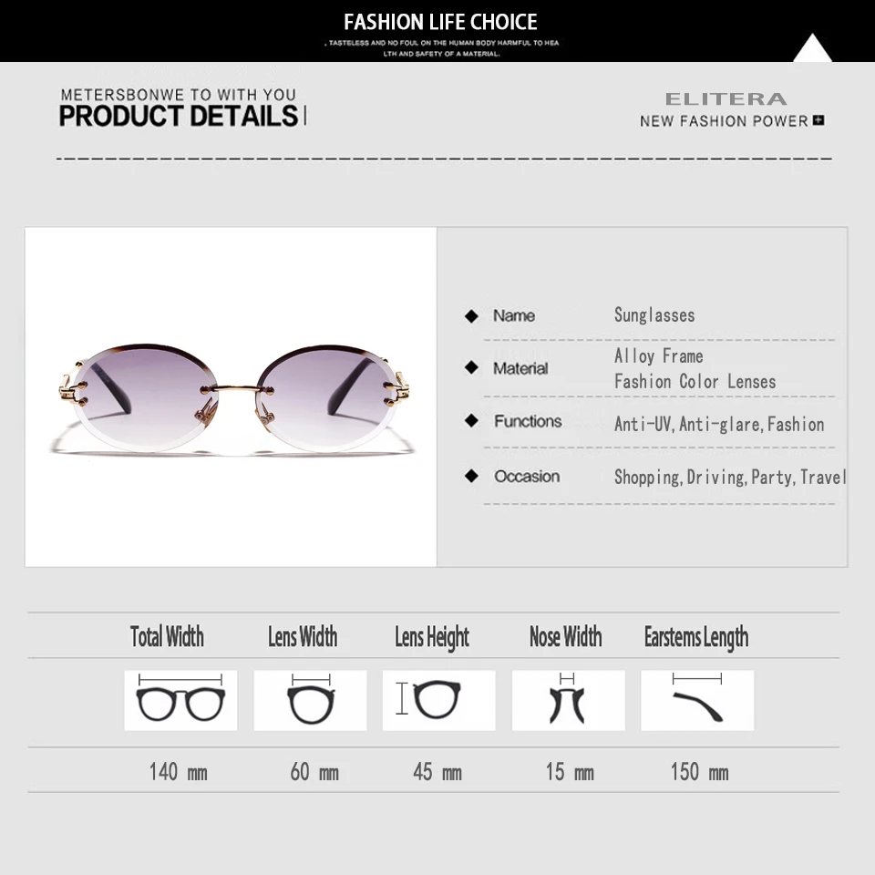 Модные дизайнерские маленькие круглые солнцезащитные очки ELITERA для женщин