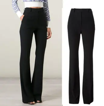 

2016 fashion Women's casual pants high waist slim Flare pant Stretch long pants women's trousers XS-2XL free shipping