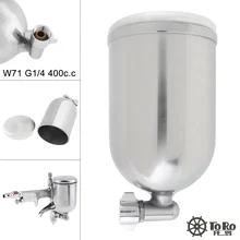 1/4 дюйма 400 мл Серебряный Краскораспылитель гравитационный корм из нержавеющей стали контейнер для W71 распылитель