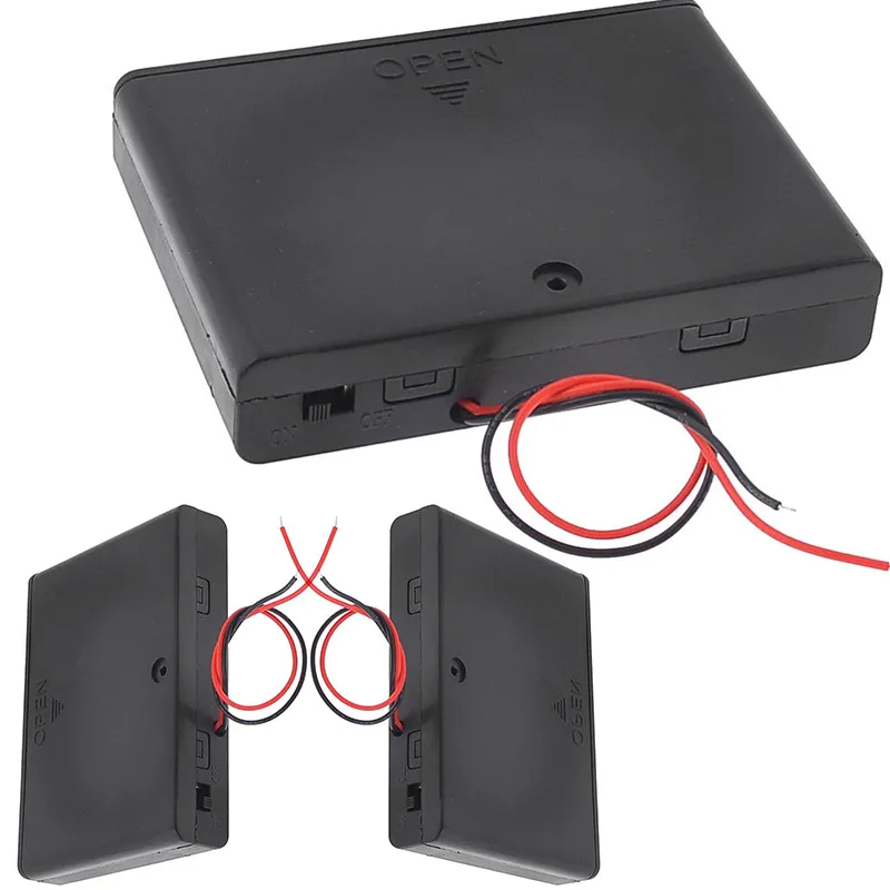 1pc 6x AA 1.5V Battery Holder Storage Box Case ON/OFF Switch with Cap Wire Batteries Holder For Battery Storage Tools