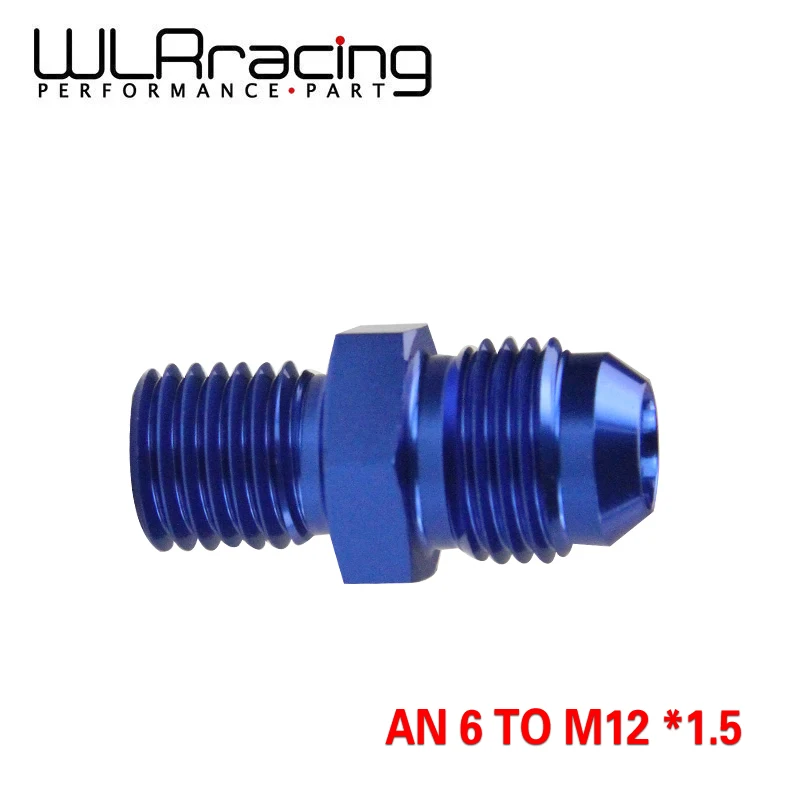 WLR RACING- синий мужской 6AN 6 раструб до M12x1.5(мм) метрический прямой фитинг от 6 до M12* 1,5 порт. Адаптер WLR-SL816-06-123