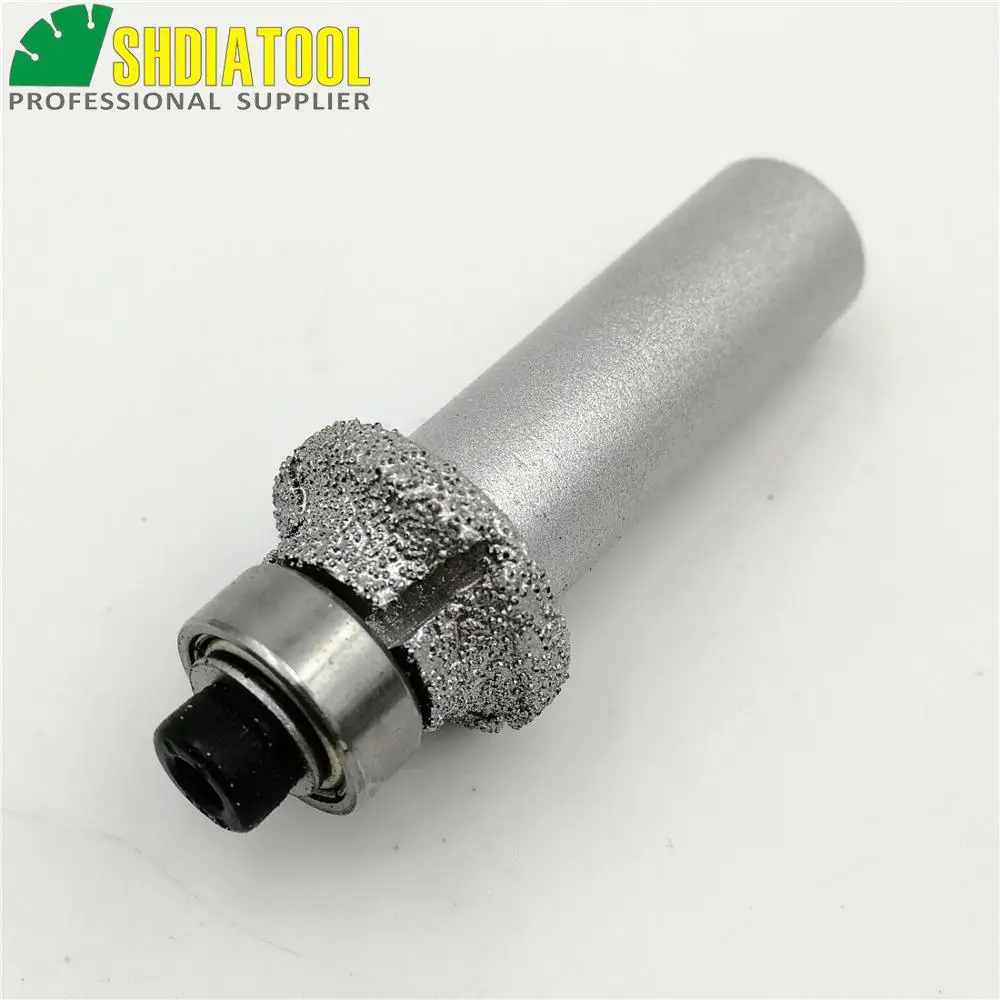 2PK Radius 3mm Vacuum Brazed diamond router bits with 1/2" shank for granite marble,  Router cutter for stone Router bits