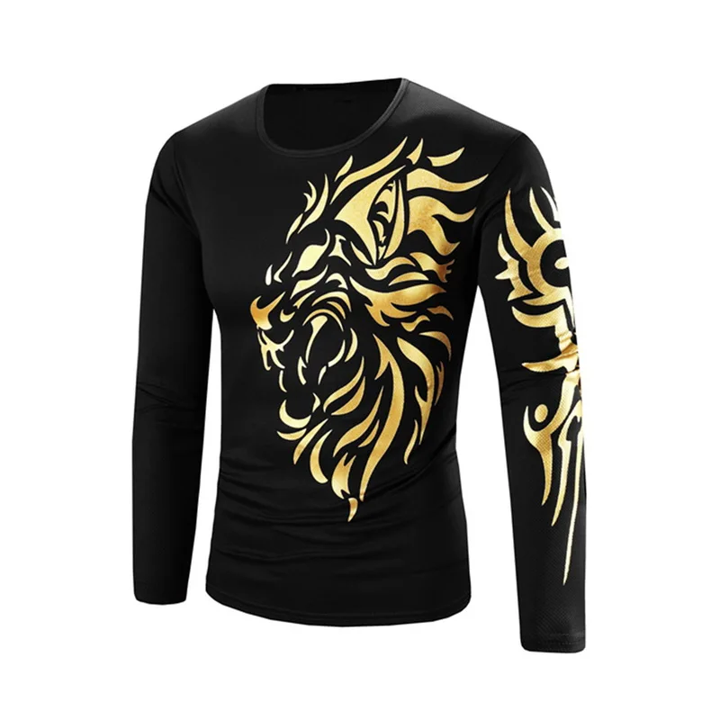 

Litthing Brand T Shirt Men Spring Long Sleeve ONeck Tops&Tees Fashion Printed Streetwear Tshirt Causal Hip Hop Plus Size T-shirt