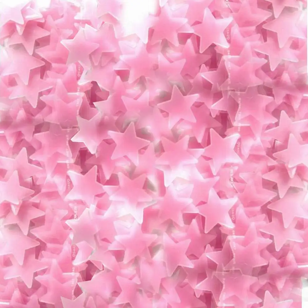 100pcs-lot-Glow-Wall-Stickers-Decal-Baby-Kids-Bedroom-Home-Decor-Color-Stars-Luminous-Fluorescent-4colors4