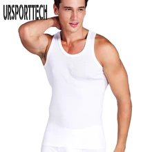 1/2/3 шт. Для мужчин, облегающая куртка Фитнес эластичный Повседневное с О-образным вырезом дышащие H Тип все хлопок сплошной цвет Мужская Нижняя майка танки