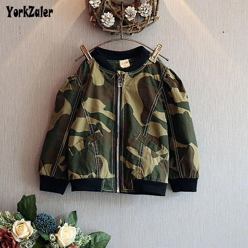 

Yorkzaler Spring Autumn Kids Camouflage Jacket For Girls Boys Long Sleeve Casual Children's Coats Fashion Baby Windbreaker