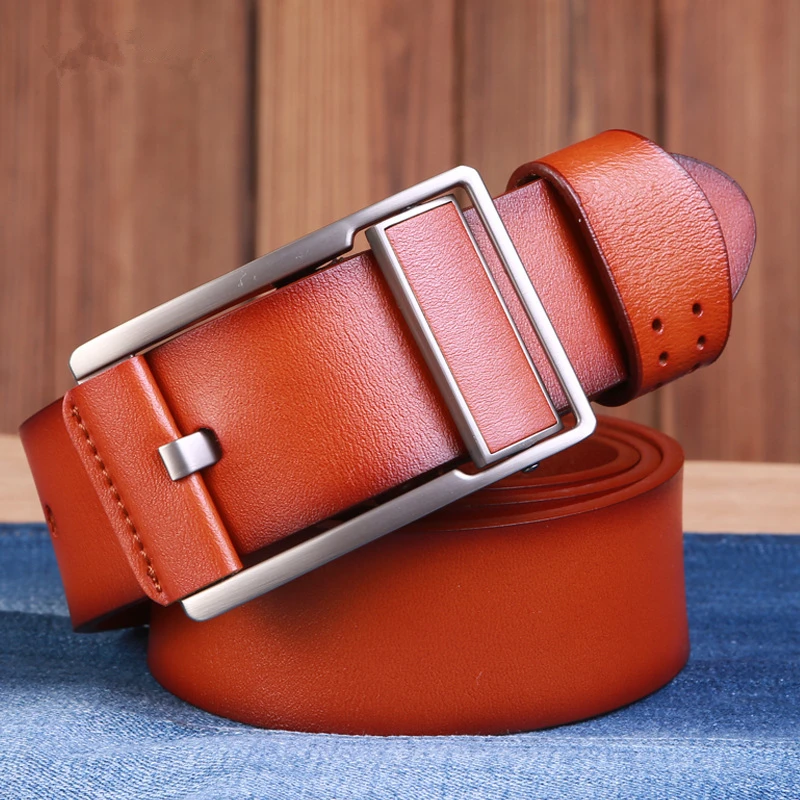 New fashion Pin buckle designer belts men high quality Cowskin belt for