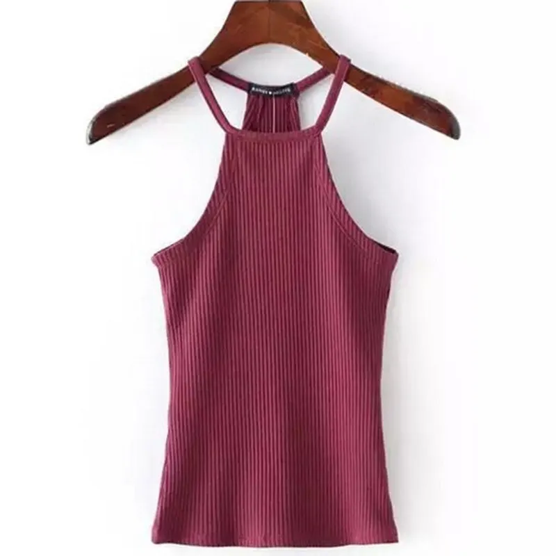 

Summer Off Shoulder Knitted Bustier Crop Top Women O Neck Elastic Tube Camis Knit Beach Sexy Camis Crop Tops 6 Color