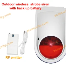Универсальная беспроводная сирена со стробоскопом и резервная батарея 120дБ