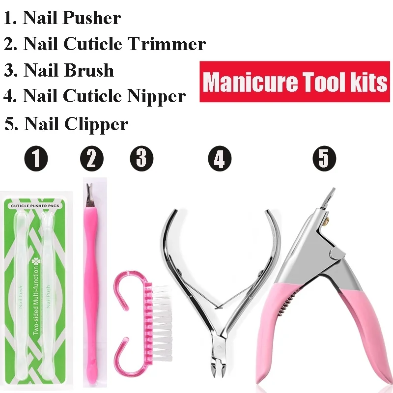 

Modelones Stainless Steel Nail Clipper Cutter Nail Art Tools Manicure Set Soften Cream Nail Cure Dead Skin Cuticle Treatment Oil
