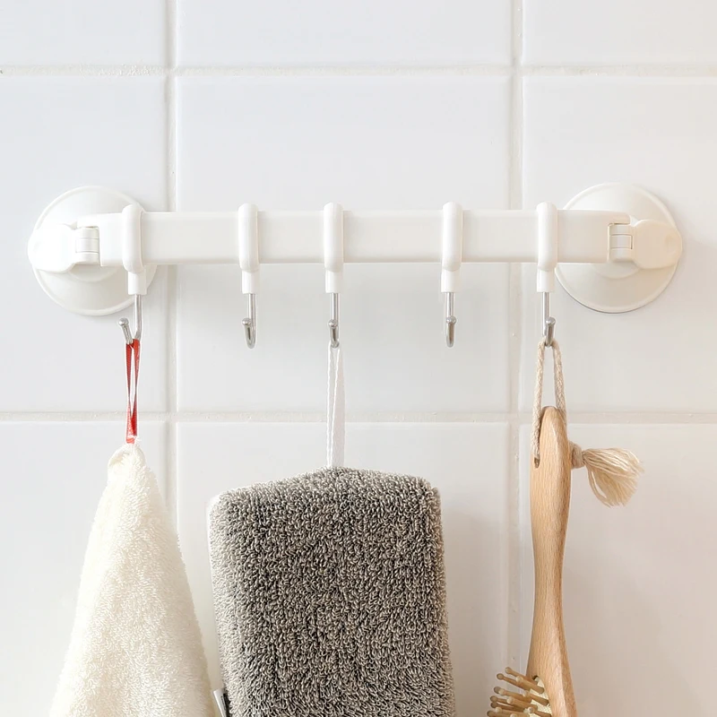 

Hook Rack Double Suction Cup Towel Rack Hanging Shelves Hook Holders Lock Type Sucker Hook Storage Towel Holder Organizer Shelf