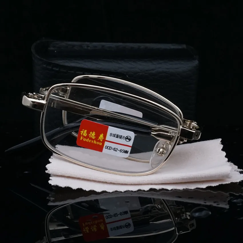 

Vazrobe Foldable Glass Lens Reading Glasses Men Women Case Free +1.0 1.5 2.0 2.5 3.0 3.5 4.0 Eyeglass for Near Sight Vision Male