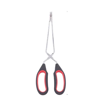 

Scissors Type Portable Long Handle Outdoor Kitchen BBQ Tongs Clamp Convenient Grilling Multifunction Food Clip Camping Cooking