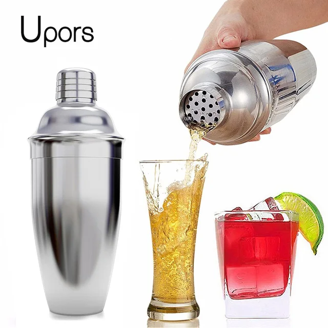 UPORS Stainless Steel Cocktail Shaker Mixer Wine Martini Boston Shaker For Bartender Drink Party Bar Tools 550ML/750ML 1