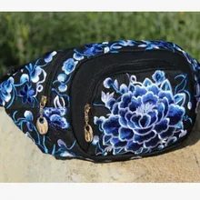 Новое поступление модные вышитые женские поясные сумки! Горячая Цветочная вышитая Женская поясная сумка Универсальный английский стиль холщовая поясная сумка