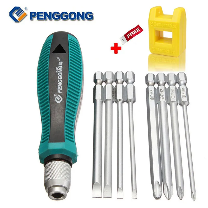 

Hot ! 9 IN 1 Precision Screwdriver Set Multi-Bit Tools Repair Screw Driver Screwdrivers Kit For Cross Head For Flat Head Tool