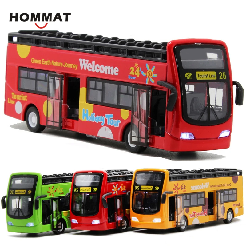 HOMMAT Simulation 132 City Double Decker Open Top Tour Bus Vehicle