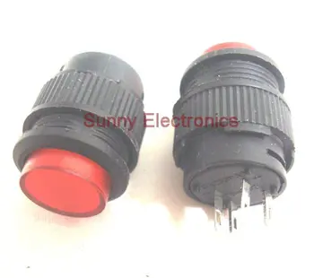 

50PCS 16MM self-lock push button switch ON-OFF with LED lighting DC 3V