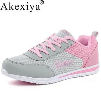 

Akexiya Summer Sneakers Women Flats Breathable Ladies Fashion Mesh Running Shoes Women Sport Flat Platform Shoes Plus Size 41 42