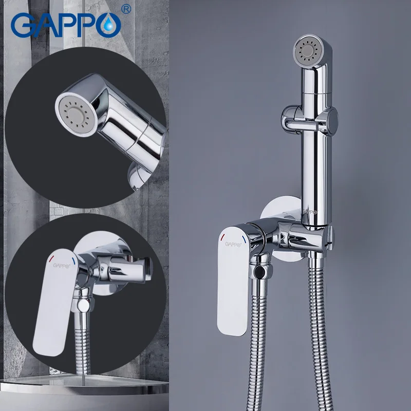 GAPPO bidé baño ducha de mano de inodoro, bidé rociador higiénico ducha bidet grifo montado en la pared bidet grifos de ducha - 2