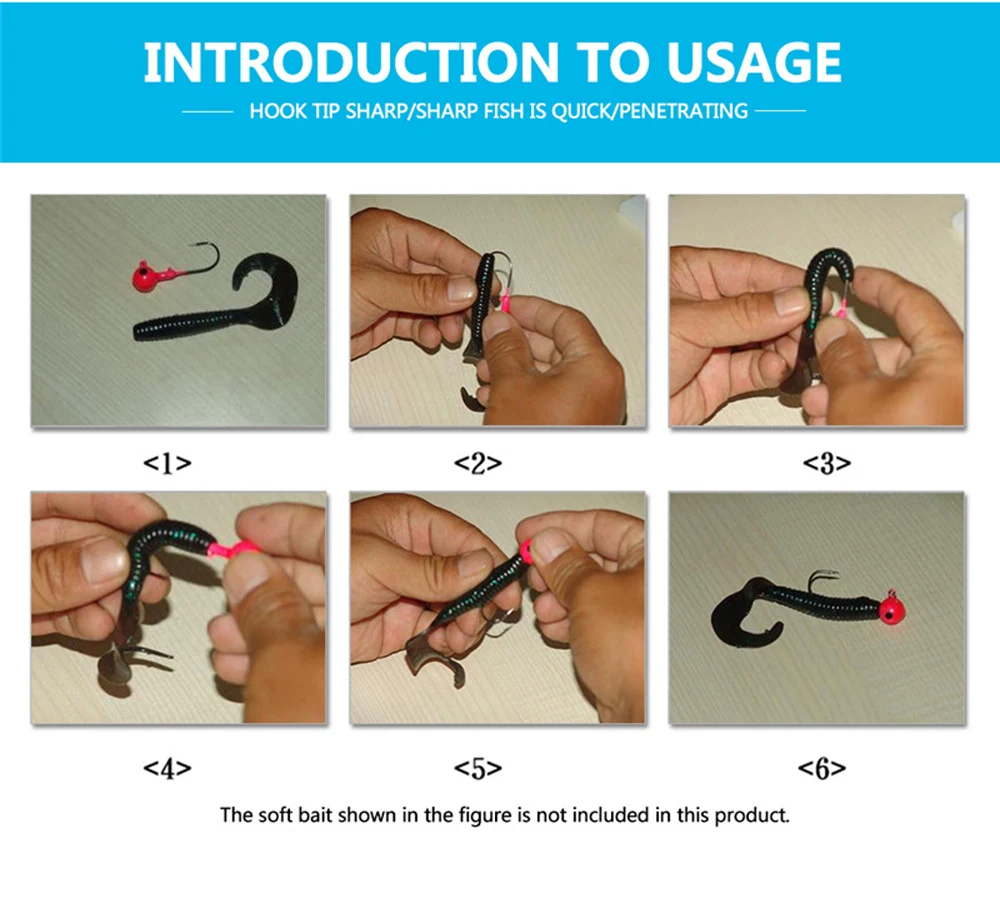 45 шт./кор. рукоятки цвет lead jig head опускается на дно крюка 2g 3,5g 5g 7g 10g мягкий червяк приманка для рыбалки рыболовные Крючки рыболовные снасти аксессуары