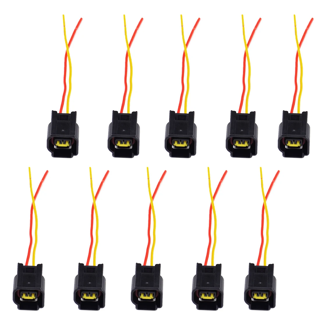 DWCX 10pcs Ignition Coil Harness Connector Modular for Ford Focus Mustang Edge 4.6L 5.4L 6.8L 1991~2006 2007 2008 2009 2010 2011-in Cables, ...