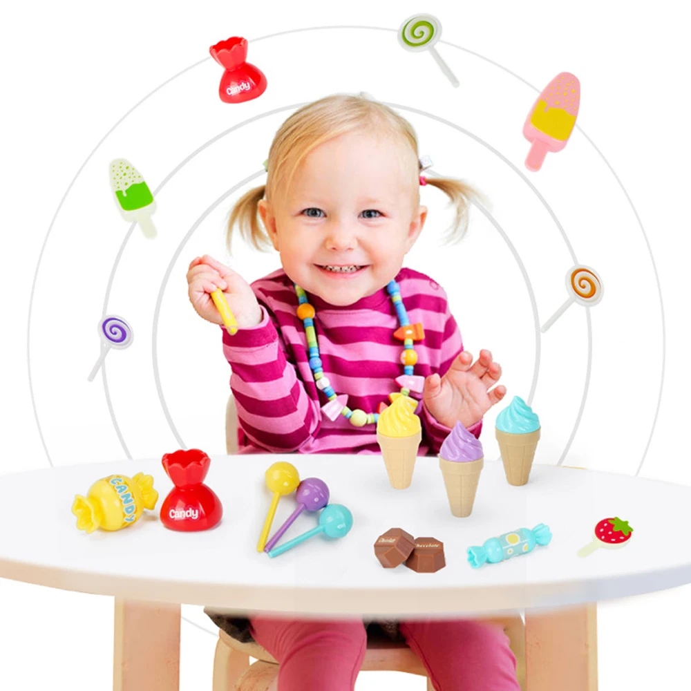 30 шт./компл. дети играют роль дома игрушки Моделирование корзину для девочек игрушки Rotaing мороженое конфеты автомобиля со светом и музыкой