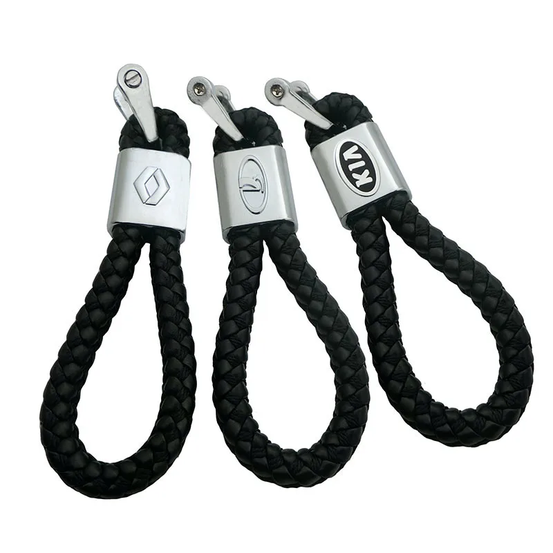 

1PC Car Key Holder Key Rings Key Chain Hand Woven Horseshoe Buckle Keychain Car Keyring Gift Creative For BMW Audi Benz VW Ford