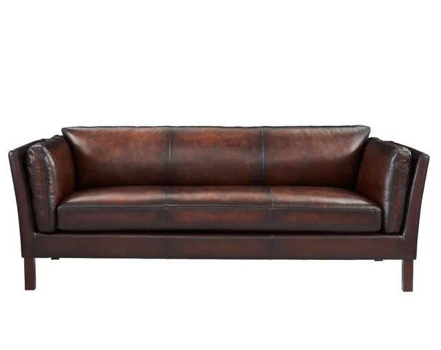Louis Donne Genuine Leather Sofa Model 7207 Luxury Retro Style Louis Donne Genuine Leather Sofa Model 7207 Luxury Retro Style Family Living Room